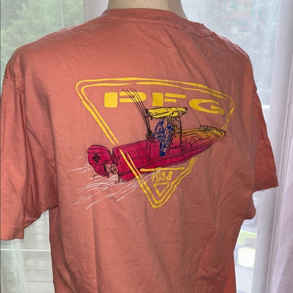 Columbia PFG Men's Coral Graphic Tee Size Large - Picture 2 of 5
